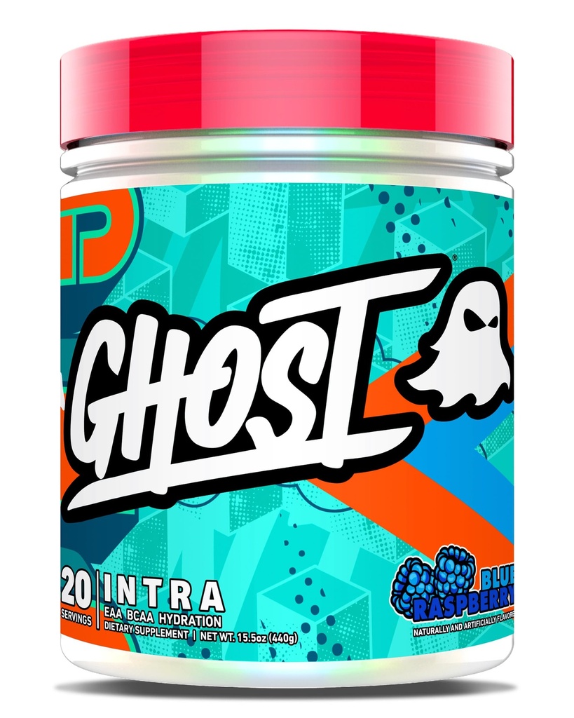 GHOST Poudre intra-entraînement, framboise bleue - BCAA, et AAE, Nootropics et Hydratation - Acides aminés essentiels et de la chaîne de branches, soutient la récupération musculaire et focus - Poudres avant, intra et post-entraînement