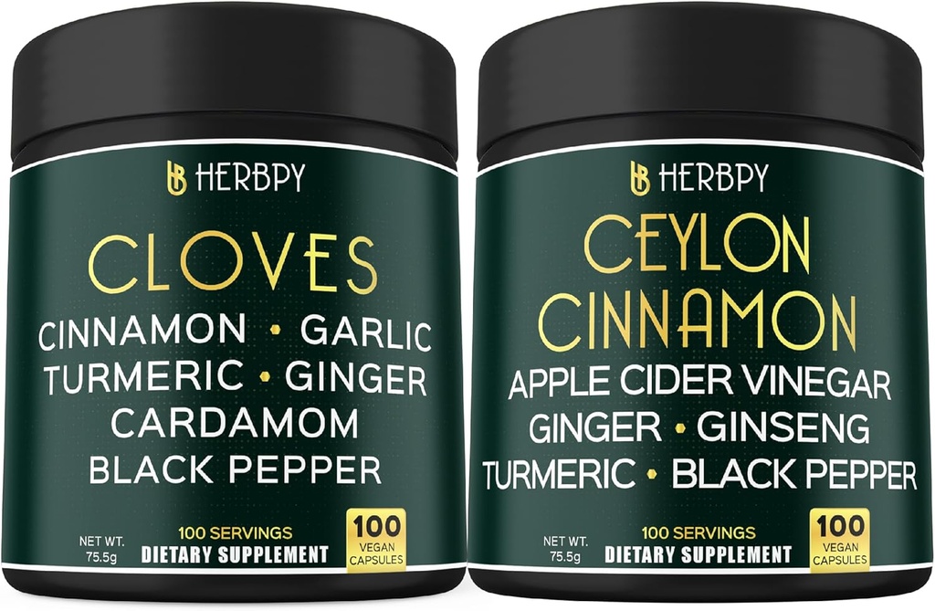 Bundle 7in1 Cloves Supplement & 6in1 Premium Ceylon Cinnamon Supplements