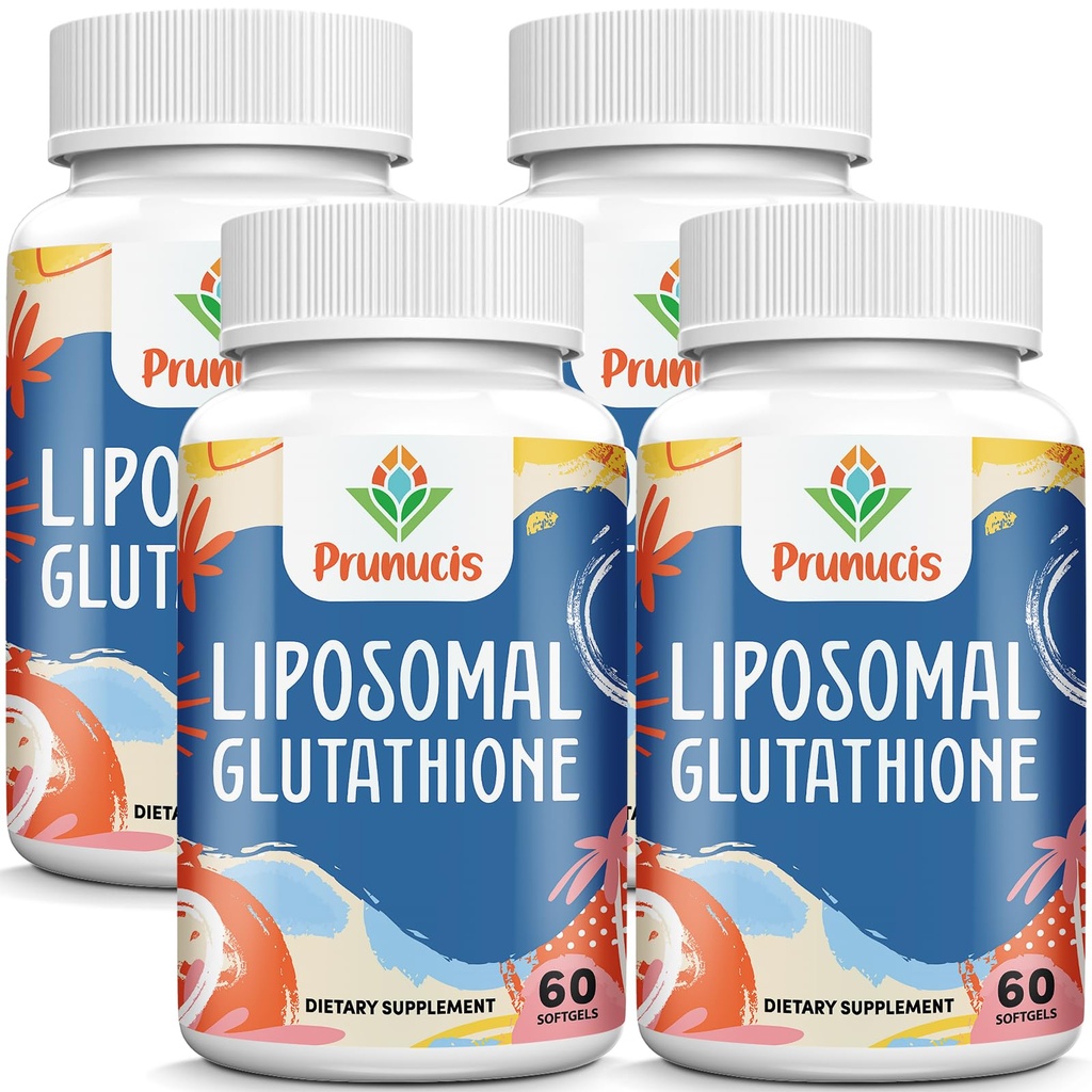 2400MG Glutathion liposomique, avec vitamine C, chardon de lait et acide alpha-lipoïque, maîtres antioxydants, L-glutathion réduit pur - système immunitaire, réparation cellulaire, énergie, absorption élevée, 240 Softgels