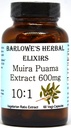 Barlowe's Herbal Elixirs Muira Puama 10:1 Extrait de 600mg Par Capsule Exclusivité Homme Traditionnelle Supplément Vitalité Exclusive 60 Capsules Vegan Exclusives, sans OGM, emballées dans une bouteille en verre