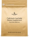 Ingrédients originaux purs Lactate de calcium (8 oz) Supplément de calcium, Electrolyte