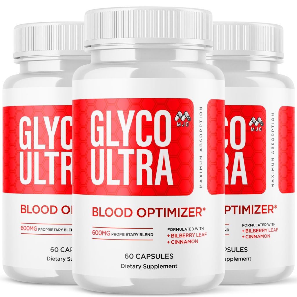 (3 Pack) Glyco Ultra Blood Optimizer Capsules, Official Glyco Ultra Blood Support Pills with All Natural Ingredients, Advance Health & Wellness Supplement with Max Strength Multivitamins(180 Capsules)