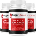 (3 Pack) SugarStream Capsules, Official SugarStream Blood Health Support Premium Pills Advanced Glyco Optimizer Supplement, Natural SugarStream For Overall Health & Wellness, 180 Capsules For 3 Months