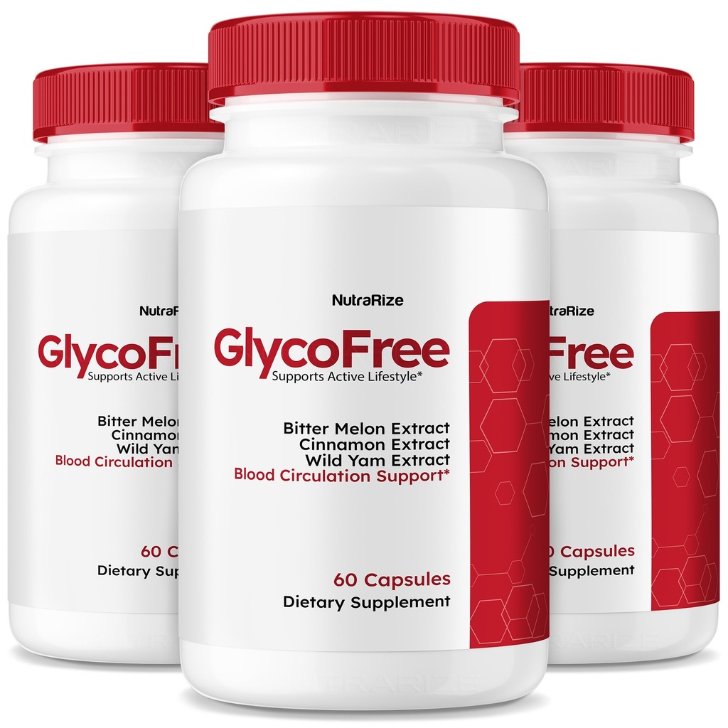 NutraRize (Pack of 3 GlycoFree Capsules, Advanced Blood Support Supplement, All Natural Formula to Maintain Healthy Levels, Max Power for Overall Wellness, Capsule Reviews (180 Capsules)
