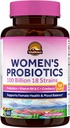 Vitalitown Femmes Probiotiques (100 milliards d'UFC 18 souches) Prébiotiques, VC et B6, Cranberry (100 milliards d'UFC) Étagère Stable (60 capsules végétaliennes)