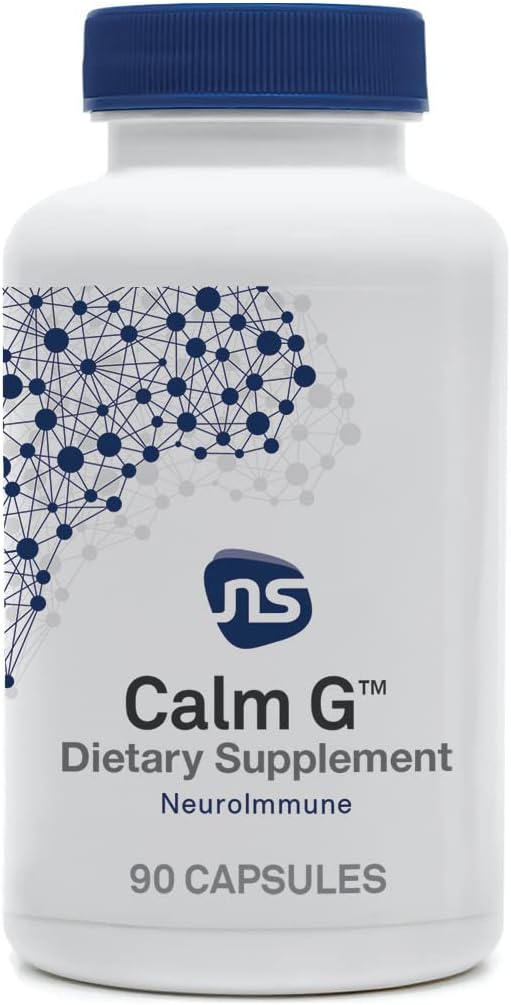 NeuroScience Calm Aid + Supplément de soutien immunitaire - Calm G - Alpha Lipoïque Acid, L Cysteine, L Theanine & More - Encourager le sommeil calme et combattre la fatigue avec la gestion quotidienne du gluten (90 capsules)