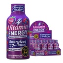 Vitamine Energy Mood+ Extra Strength Energy Shot Tropical Berry 12 Pack, 260mg Caféine naturelle, B-Vitamines, Rhodiola, Camomille, Mood & Energy Support, Zéro Sucre, Sans gluten, Vegan, 1.93 fl oz