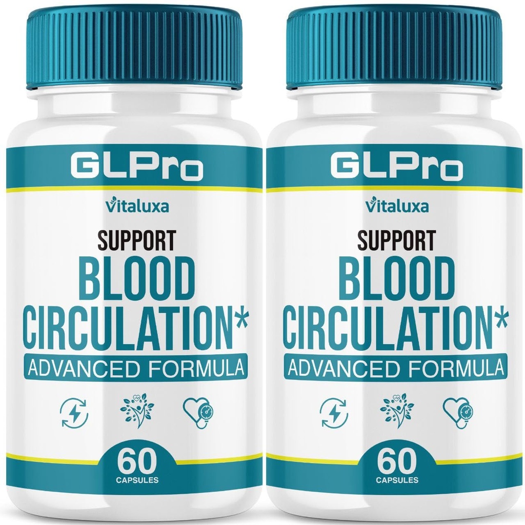 (2 Pack) GLPro Blood Support Capsules, GL Pro Pills Supplement for Balance Control Natural Premium Blend Ingredients, GLPro Support Circulation Flow Max Strength Formula Daily Health Reviews (120 Ct)