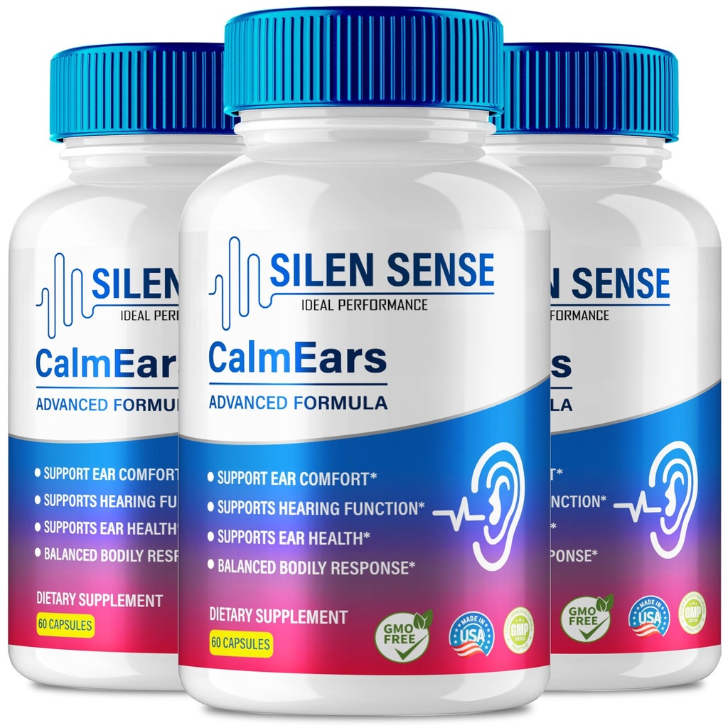 Silen Sense Calm Ears, SilenSense Tinnitus Relief for Ringing Ears Capsules, Advanced Ear Health Support Supplement Pills, All Natural for Healthy Hearing Comfort, SilenSense Reviews (3 Pack)