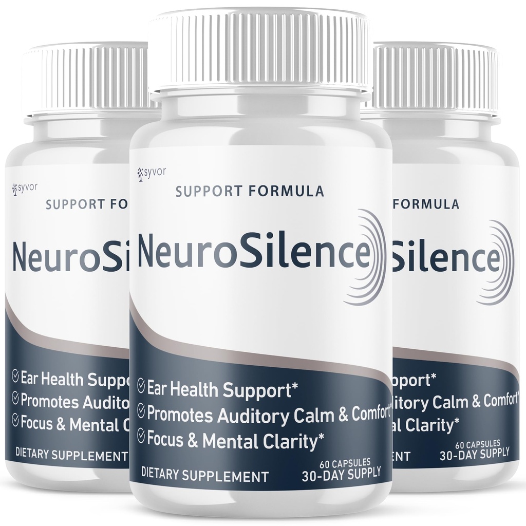 (3 Pack) Neurosilence Capsules, Official Neuro Silence Hearing Support With Natural Ingredients, Advanced NeuroSilence Ear Health Pills with Premium Vitamins Supporting Hearing Wellness (180 Capsules)
