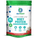 BioTrust Lite à faible teneur en glucides, 20 grammes d'isolat de protéines de lactosérum, 100 calories, enzymes digestives ProHydrolase, non OGM, exemptes de soja et de gluten, sans rBGH (14 portions) (fruites et crèmes)