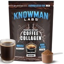 Premium Collagen for Men, Infused with Instant Coffee, Bone, Joint & Muscle Formula, Recovery, 100mg Caffeine, Non GMO, Dairy Free, Sugar Free, Keto & Paleo Friendly / 30 Srvg