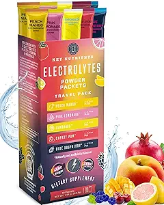 CLÉS NUTRIENTS Multivitamine électrolytes Poudre Pas de sucre - Collagène Peptides Endurance & Supplément énergie - Poudre d'hydratation - Pas de Calories - Multi Collagène Suppléments Collagène pour Cheveux - Fabriqué aux États-Unis