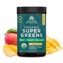 Alimentation ancienne SuperGreens Poudre avec Probiotiques, Verts de Mangue Bio, Fabriqué à partir de Fruits, Légumes et Herbes Réels, Soutien Digestif et Énergie, 25 portions, 6.8oz