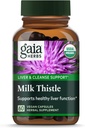 Gaïa Herbes Thistle de lait - Supplément hépatique et nettoyage du soutien pour aider à maintenir une fonction hépatique saine* - 60 capsules végétaliennes (20 jours d'approvisionnement)