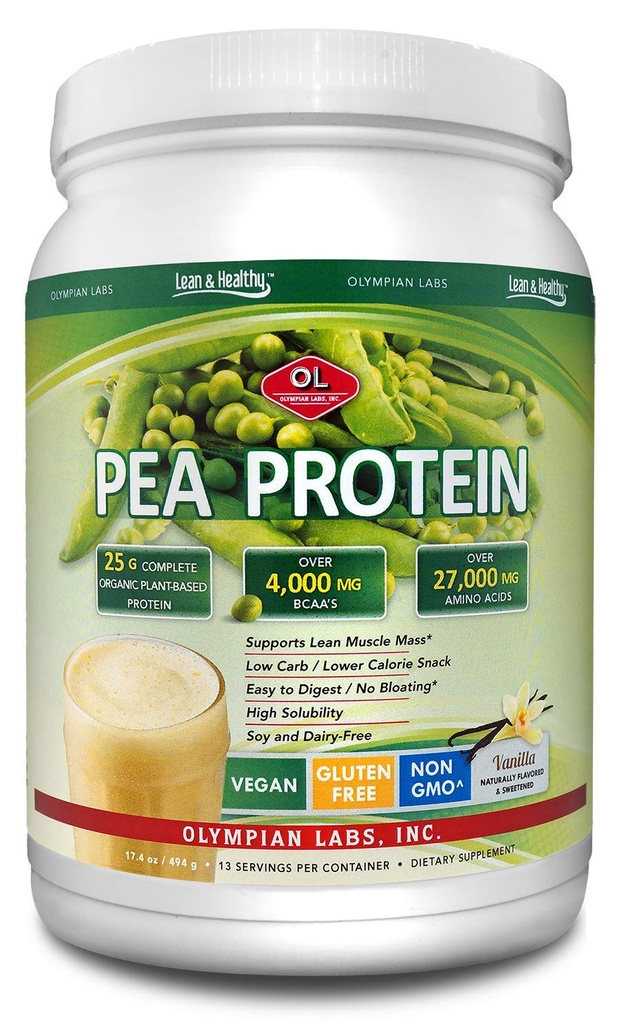 Olympien Labs Vanilla Pea Protein, 494 Grams, 13 portions