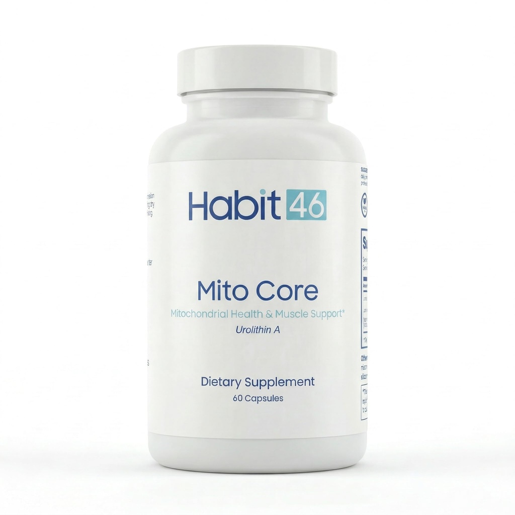 Mito Core - 500mg Urolithin A Supplement - Mitochondrial Health, Muscle Support & Cellular Energy - 60 Vegan Capsules