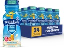 PediaSure Grow & Gain avec le support immunitaire, 27 vitamines et minéraux pour les enfants, 7g de protéines, non-OGM, sans gluten, vanille, bouteille 8-fl-oz, boîte de 24