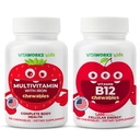 VitaWorks Kids Multivitamin Chewables + Vitamin B12 Chewables Bundle