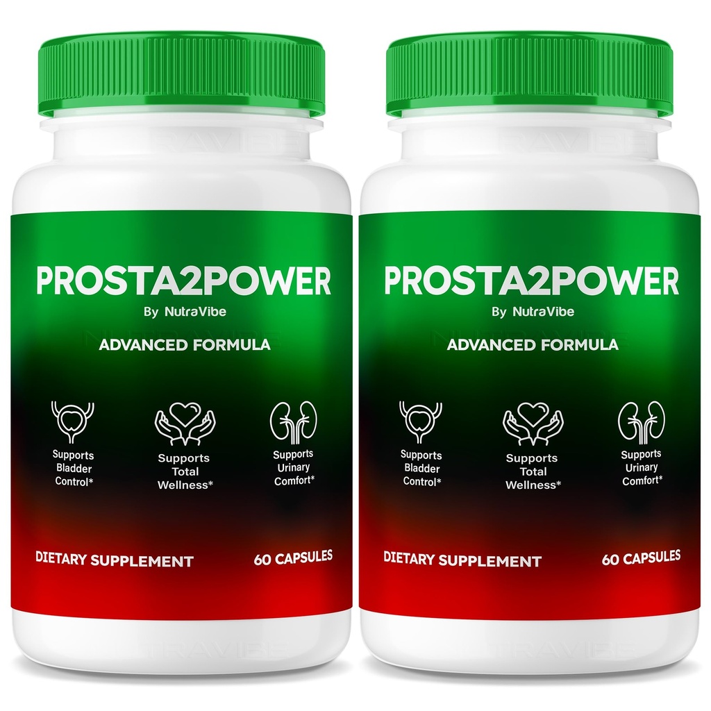 (2 Pack) Prosta2Power – Daily Prostate & Urinary Support Formula with Premium Ingredients for Flow, Comfort & Restful Nights | Prosta 2 Power Easy-to-Take Pills for Men’s Wellness (120 Capsules)