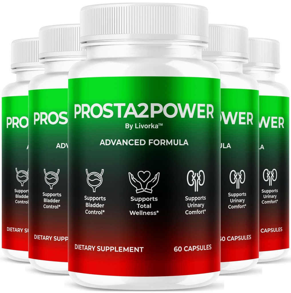 (5 Pack) Prosta2Power Capsules - Prosta2Power Daily Support Advanced Formula Natural Premium Ingredients - Maximum Strength, Prosta2power Pills for Overall Health & Wellness, 300 Capsules for 5 Months