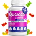 Gummies Quercetin par BioVitalica - Quercetin avec la vitamine Bromelain C et Zinc & Elderberry + vitamine D3-5 dans 1 Immune Support - Zinc Quercetin 750 mg pour les enfants et les adultes (1)