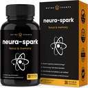 NeuraSpark Premium Cerveau Supplément pour Focus, Mémoire et Énergie Mentale - Nootropic Cerveau Booster for Performance - Ginkgo Biloba, St John's Wort, DMAE, Rhodiola et plus - 30 capsules