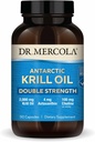 Dr Mercola Antarctic Krill Oil Double Strength - 2 000 mg - Supplément Oméga-3 avec EPA et DHA - Soutient la santé cérébrale, cardiaque, articulaire et immunitaire - Sans OGM et sans gluten - 90 capsules (30 portions)