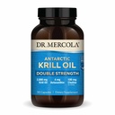 Dr Mercola Antarctic Krill Oil Double Strength - 2 000 mg - Supplément Oméga-3 avec EPA et DHA - Soutient la santé cérébrale, cardiaque, articulaire et immunitaire - Sans OGM et sans gluten - 90 capsules (30 portions)