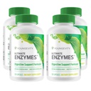 Youngevity Ultimate Enzymes® - Multi enzymes pour la digestion, le gaz et le dégel - Bétaïne HCl, Bile à Ox, Pancréatine 10X, Papaine 6M, Pepsine 1:3000 (120 Capsules - 4 Pack)