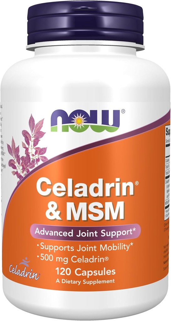 MAINTENANT compléments alimentaires, Celadrin® et MSM, 500 mg de Celadrin®, soutien interarmées avancé*, 120 capsules