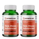 Infinite AGE 2 Pack de 1250mg Sea Moss Advanced Superfood Capsules, 120 Comte - High-Potency, Vegan, Fabriqué aux États-Unis - Irish Seamoss, Bladderwrack, Burdock Root - Santé globale, Immunity Support