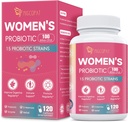 Probiotics for Women, 100 Billion CFU Womens Probiotic with Prebiotics, Digestive Enzymes, D-Mannose & Cranberry Extract for Immune Support, Vaginal & Urinary Health, Digestive Balance - 120 Capsules