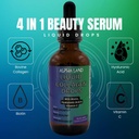 Collagène liquide - Acide hyaluronique, Biotine, Vitamine C, Hydratation de la peau, Croissance des cheveux, Force des ongles - Supplément de sérum de beauté anti-âge (Formerop)