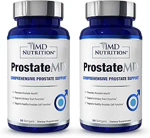 1MD Nutrition ProstateMD Saw Palmetto Supplément de soutien prostate - Soutien pour les urgences urinaires et de salle de bains fréquentes