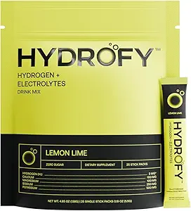 Hydrofy Hydrogène Eau + Electrolytes Mélange de boissons H2 Packs d'hydratation avec de l'hydrogène moléculaire, du sodium, du potassium, du magnésium, du calcium et des minéraux