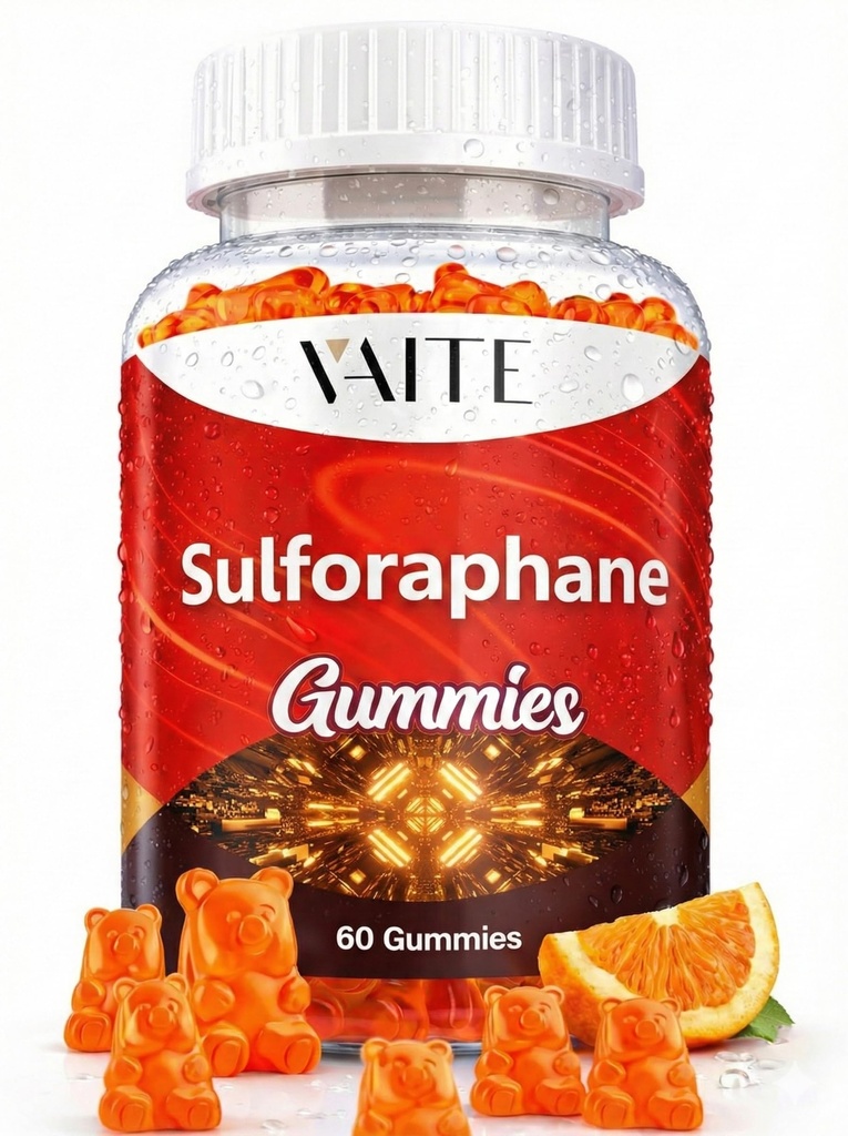 Sulforaphane Glucosinolate Supplement 100mg – Broccoli Seed Extract, Antioxidant Support, Overall Wellness, Energy Boost, Immune Support, Non-GMO, Gluten-Free, for Men and Women, 60 Gummies