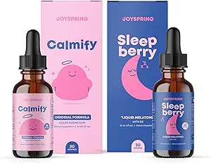 JoySpring Citrate de magnésium et SleepBerry Melatonine Liquide pour les enfants