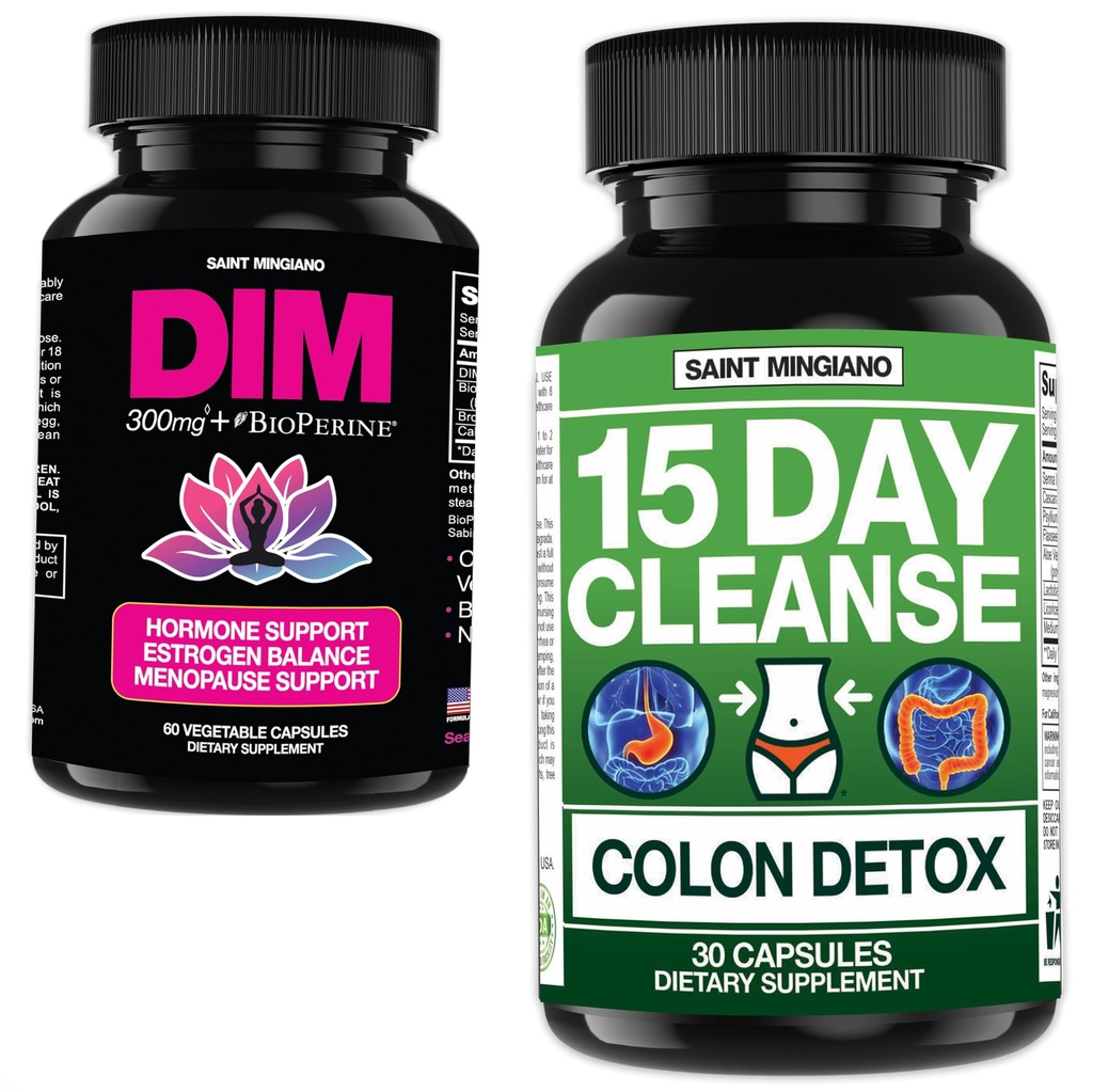 15 Day Cleanse Colon Detox & Repair - with - DIM Supplement 300 mg