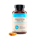 NatureWise Haute pureté, Calcium tout naturel 1250mg + Vitamine D3 1000IU + Huile de noix de coco MCT biologique - Grossesse sans danger + non-OGM - Absorption amicale, sans gluten - 60 Softgels[30 jours]