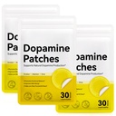 3 Packs Dopamine Patches Extra Strength, 30 Vegan Mood Boost Support Patches for Daily Mental Wellness,Positivity & Motivation,Supports Dopamine & Serotonin Balance, Dopamine Patch for Men Women