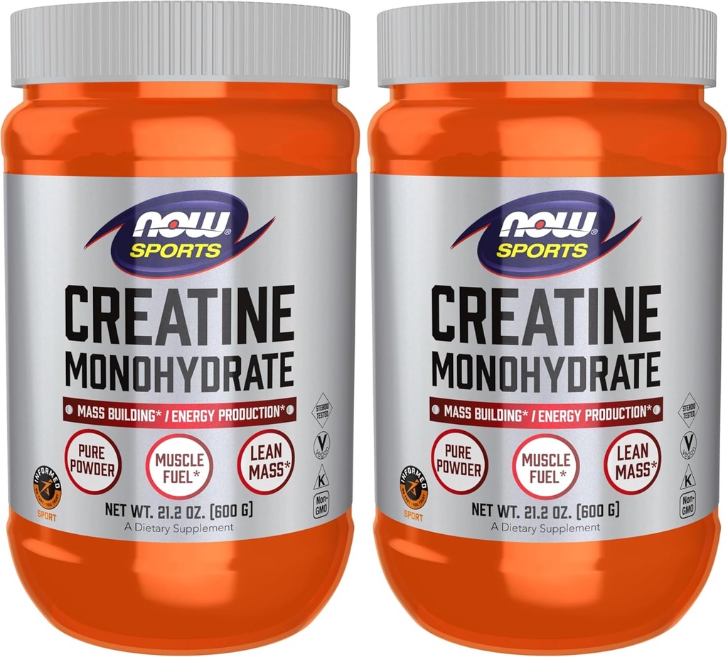 Nutrition sportive, poudre monohydratée de créatine, bâtiment de masse*/production d'énergie*, 21.2-Ounce (paquet de 2)