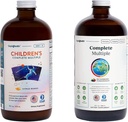 LIQUIDHEALTH Adulte Complet Multiple & Enfants Complet Multivitamine quotidien Multivitamine pour la famille - Soutien Santé globale, Boost Immune System - Fabriqué aux États-Unis, aliments entiers, végétalien, non-OGM