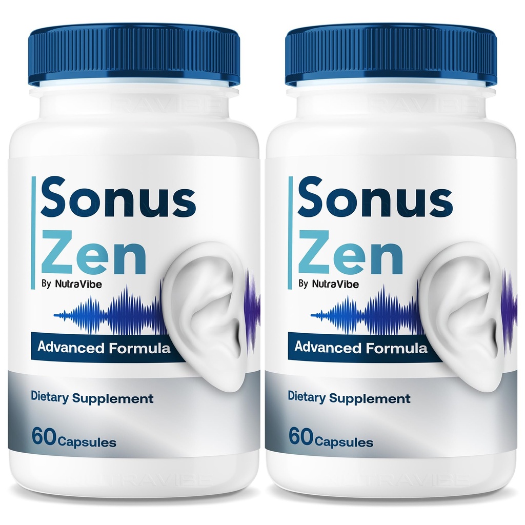 (2 Pack) SonusZen – Official Sonus Zen Hearing Support Formula with a Natural Blend to Help Maintain Ear Comfort, Clear Sound & Auditory Wellness | Just 2 Easy-to-Take Pills Daily (120 Capsules)