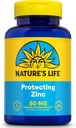 NATURE'S LIFE Protéger le zinc 50mg avec 2,5mg de cuivre - supplément de zinc chélaté pour le soutien immunitaire, la santé osseuse, la fonction musculaire et le soutien de la santé cardiaque, garantie de 60 jours, 250 portions, 250 comprimés