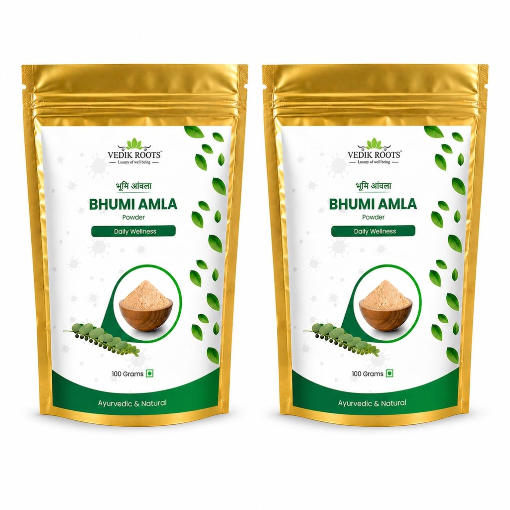 Organic Bhumi Amla Powder - Rich in Antioxidant Vitamin C - Supports Healthy Immune Function 100 Gm (Pack of 2)