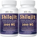 Supplément Shilajit 2000 MG, 100% Shilajit pur avec 85+ Trace Minerals et 60% Acid Fulvic, Boost Energy & Immunity, Vegan, Natural, 120 Capsules