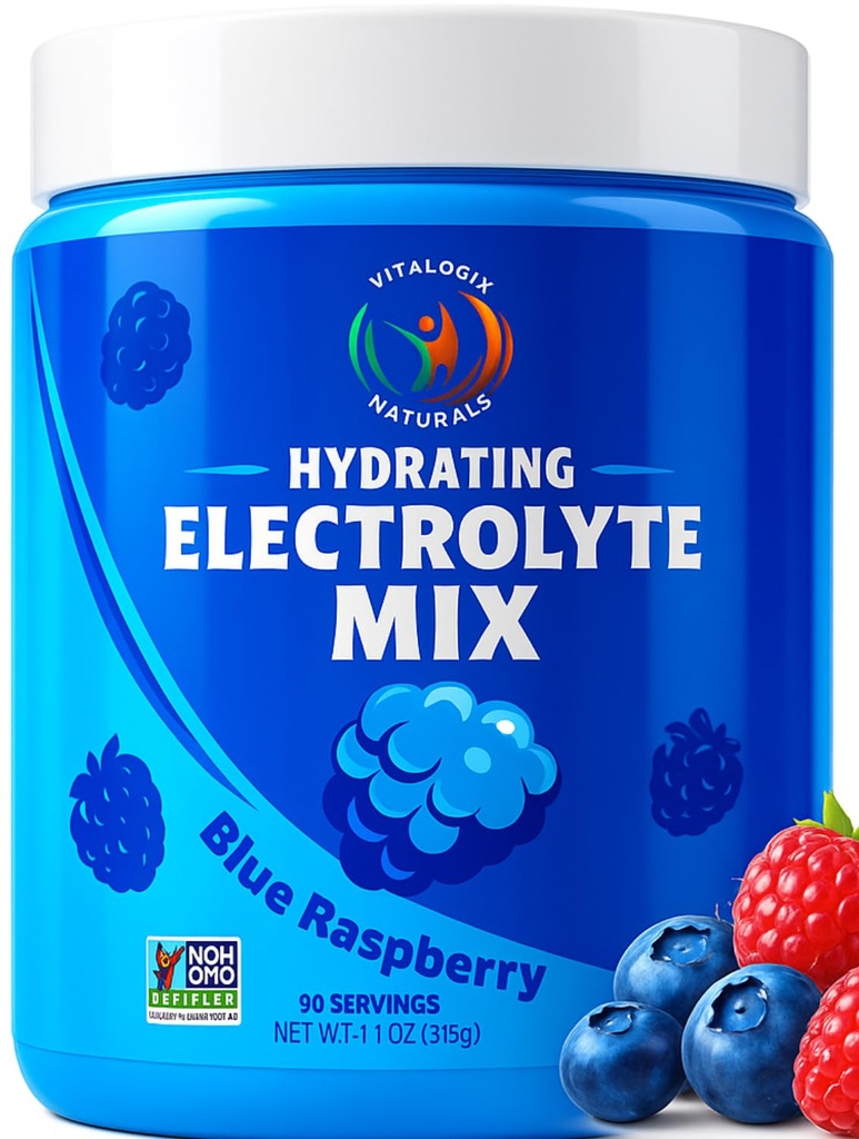 Electrolyte Powder for Athletes – Sugar-Free Hydration Mix with Magnesium, Potassium, Sodium & Calcium | Zero Carb Rehydration & Muscle Recovery Drink | Keto Friendly | 90 Servings