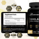 Shilajit Capsules 20 000mg – Pure Himalayan Shilajit pour les hommes et les femmes – Supplément d'acide fulvic organique avec 85+ Trace Minerals – Soutien à l'énergie naturelle et à la vitalité de haute puissance – 120 Capsules Vegan