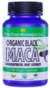 LE MOUVEMENT DES ALIMENTS CO. Black Maca 500mg 60 Capsules - Organique, Non-OGM, Vegan, Sans gluten- Supplément de racine de Maca noir pour le bien-être du corps entier